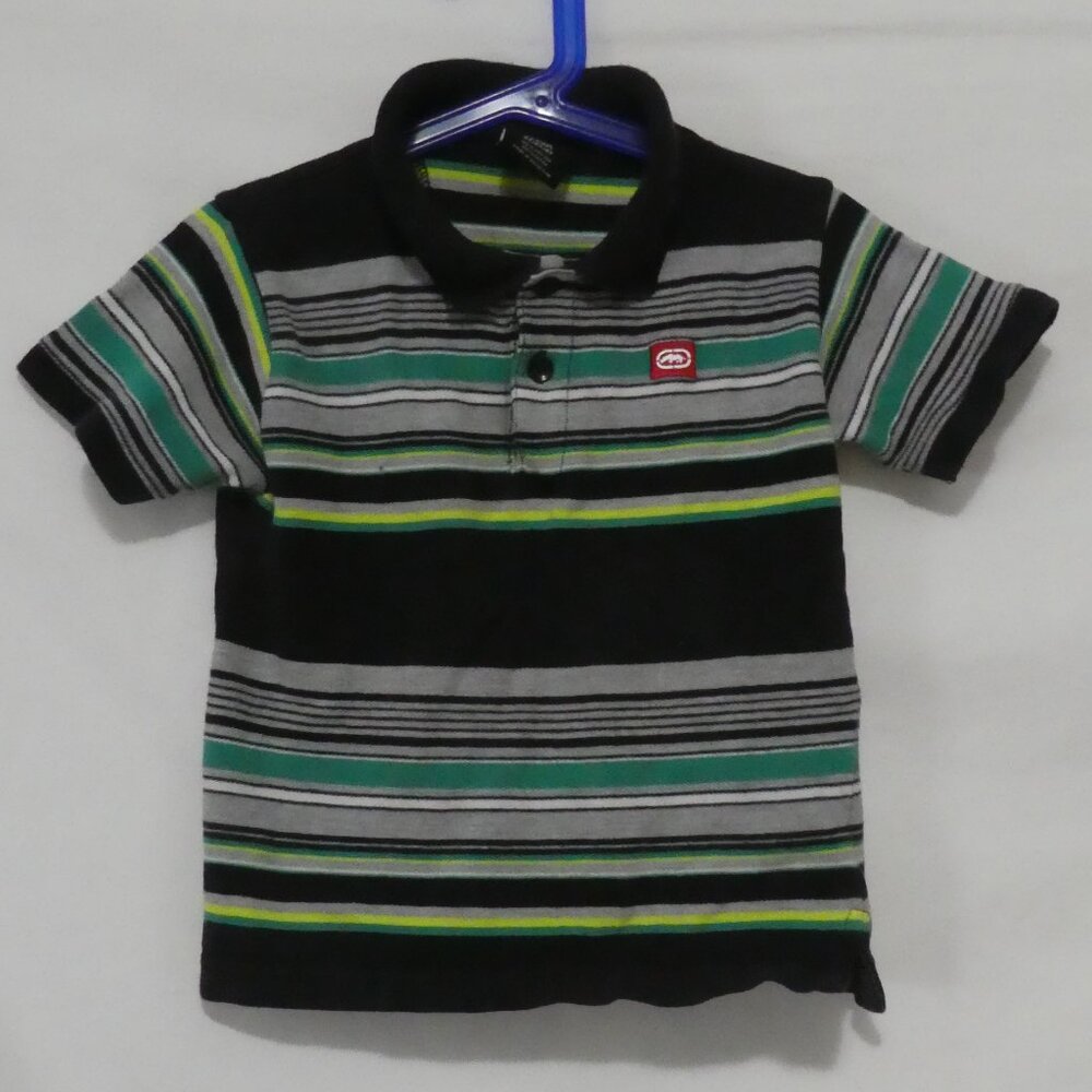 ECKO UNITD | 4T | Striped Polo Shirt With Logo Patch